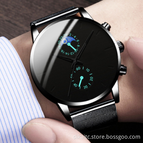 Geneva Minimalist Casual Sport Leather Watch Black Simple Analog Men Wrist Watches Chinese Brand Guangzhou Wristwatch Wholesale
